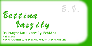 bettina vaszily business card